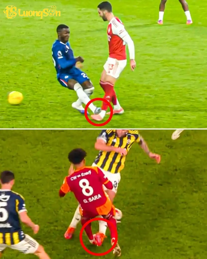 Pha vào bóng cực kỳ nguy hiểm của cầu thủ Fenerbahce